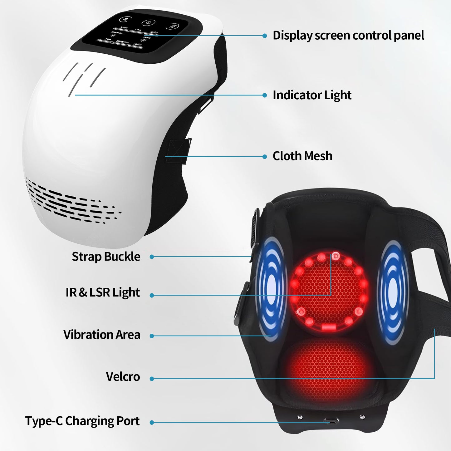 Knee Reliefs Pro | 4-in-1 Heated Knee Massager | Red Light + Infrared