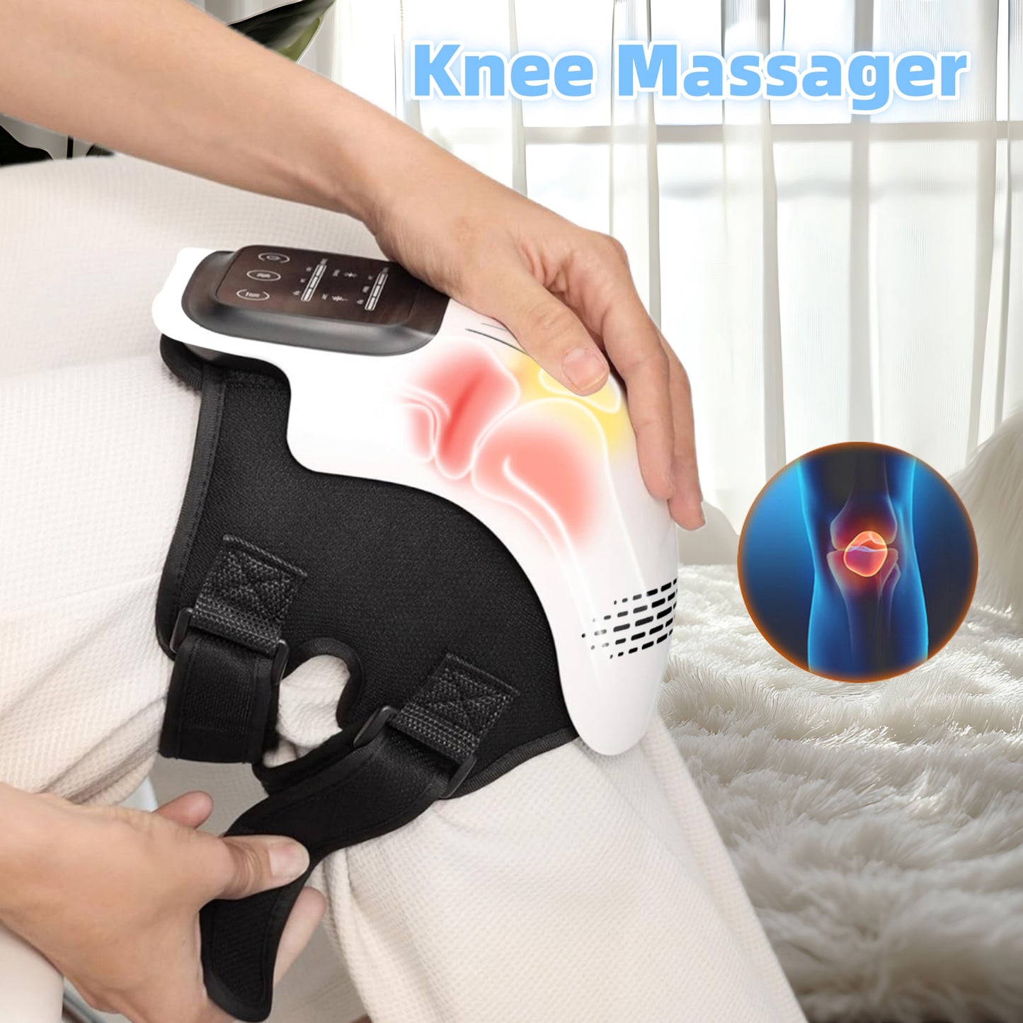Knee Reliefs Pro | 4-in-1 Heated Knee Massager | Red Light + Infrared