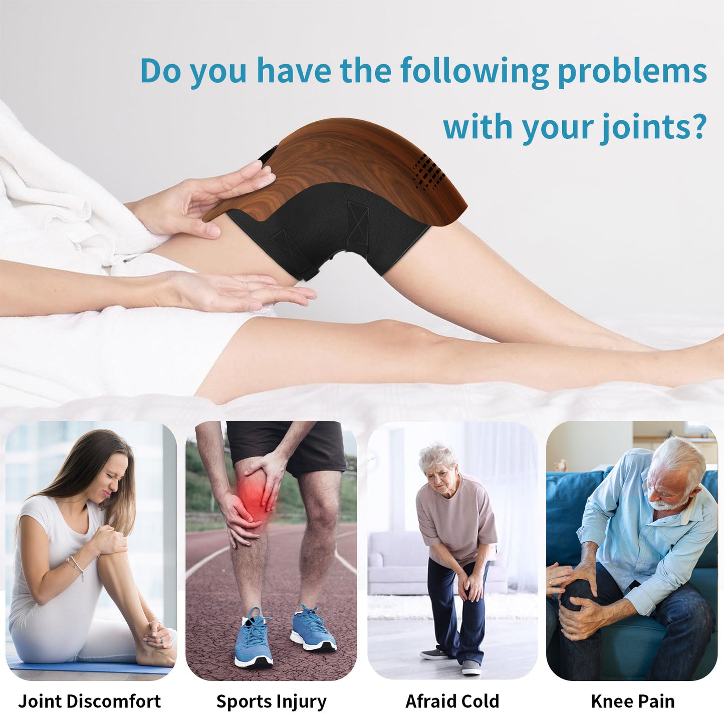Knee Reliefs Pro | 4-in-1 Heated Knee Massager | Red Light + Infrared